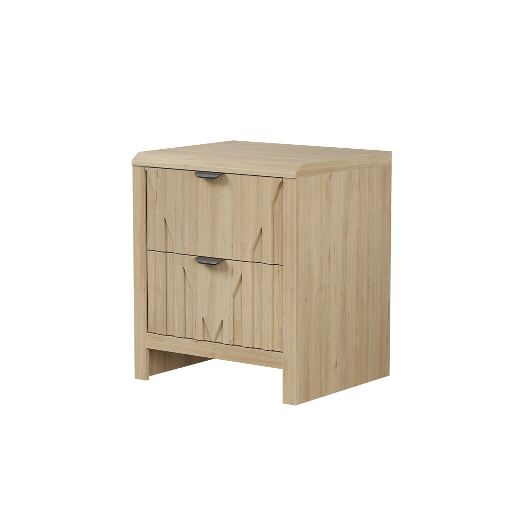 Comodino con 1 cassetto e ripiano - per camera da letto - in MDF - 64×46.5×18 cm - rovere
