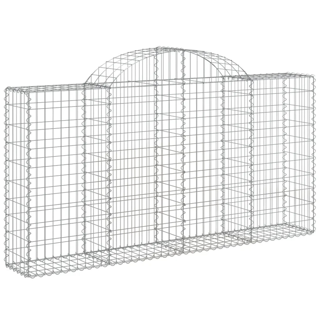Cesti Gabbioni ad Arco 6 pz 200x30x100/120 cm Ferro Zincato 3146114