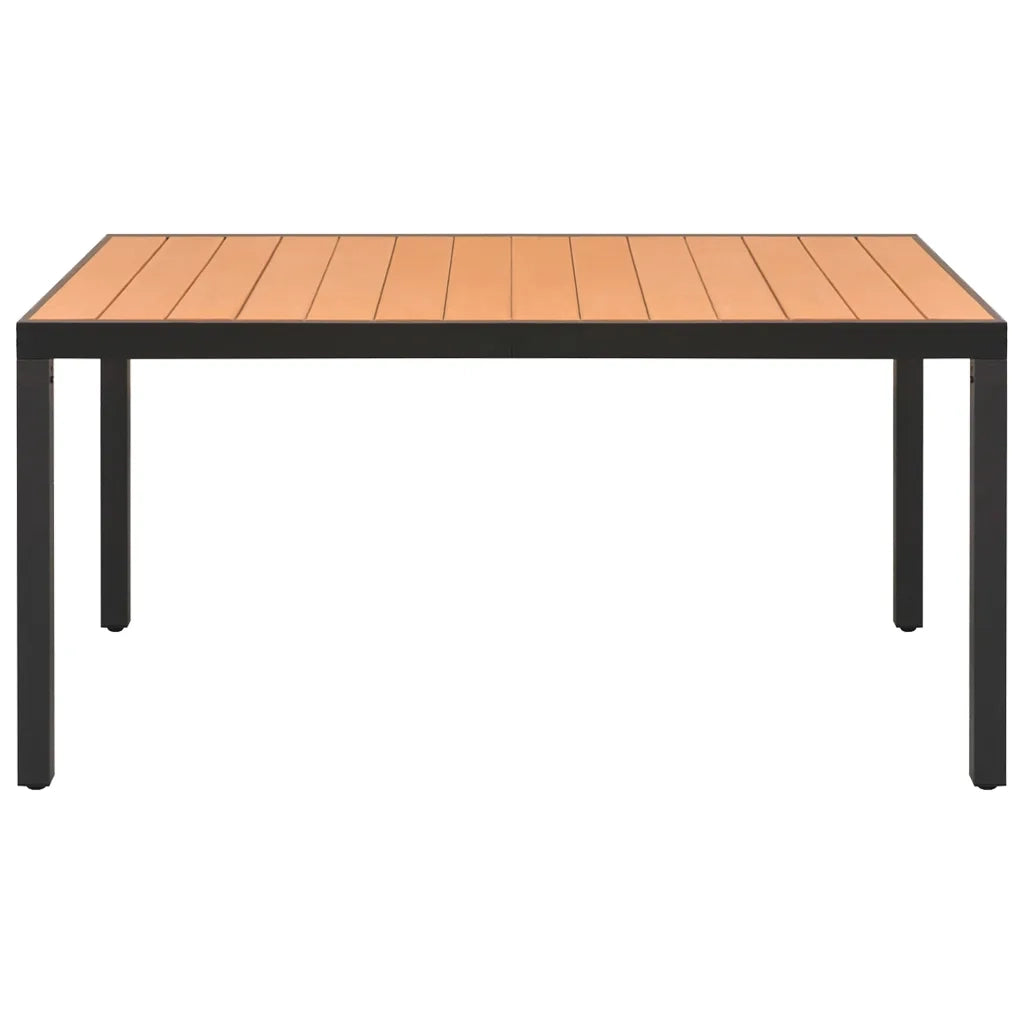 Set da Pranzo da Giardino 7 pz Nero e Marrone 3060079