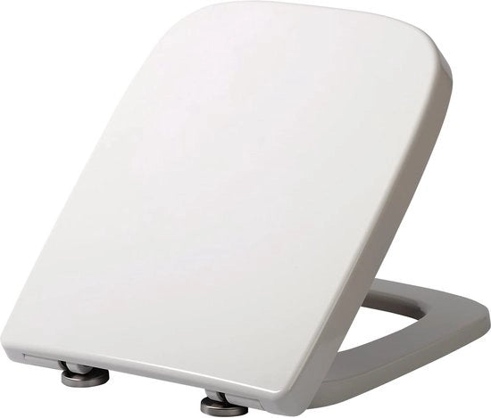 WC-bril con Quick Release, WC-deksel con Softclose, Toiletdeksel, modello WS2615, colore Wit