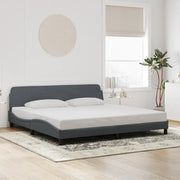Giroletto-Struttura Letto Dover Grigio Scuro 200x200 cm Velluto