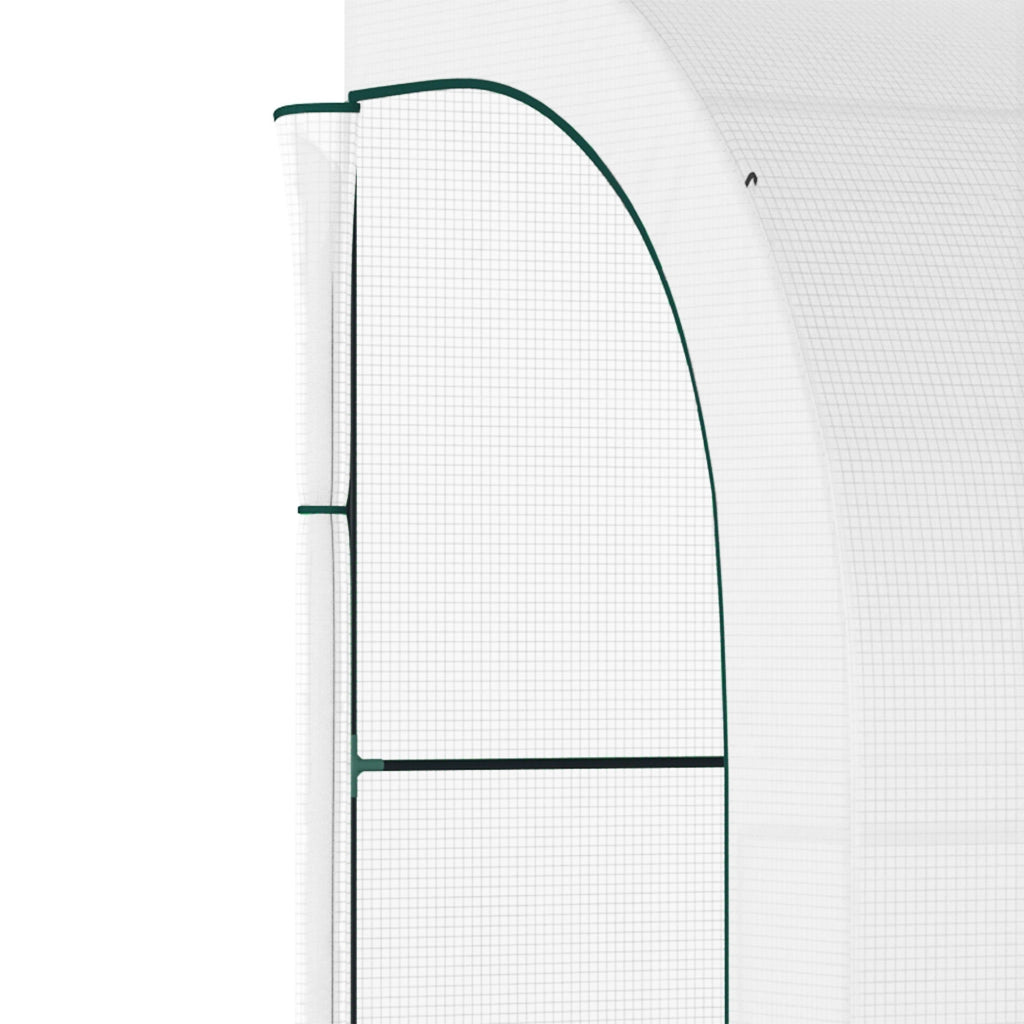 Serra da Giardino ad Angolo con Ripiani 3 Livelli ¨C Minimal ¨C Bianco 300x150x213 cm