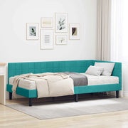 Struttura Letto Angolare con Materasso 2 pcs Turchese Velluto 3393986