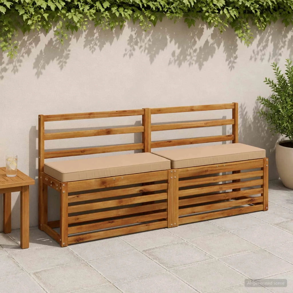 Cuscini per Panchina a 2 Pezzi VUGHT 2 pcs 100% Poliestere 950365