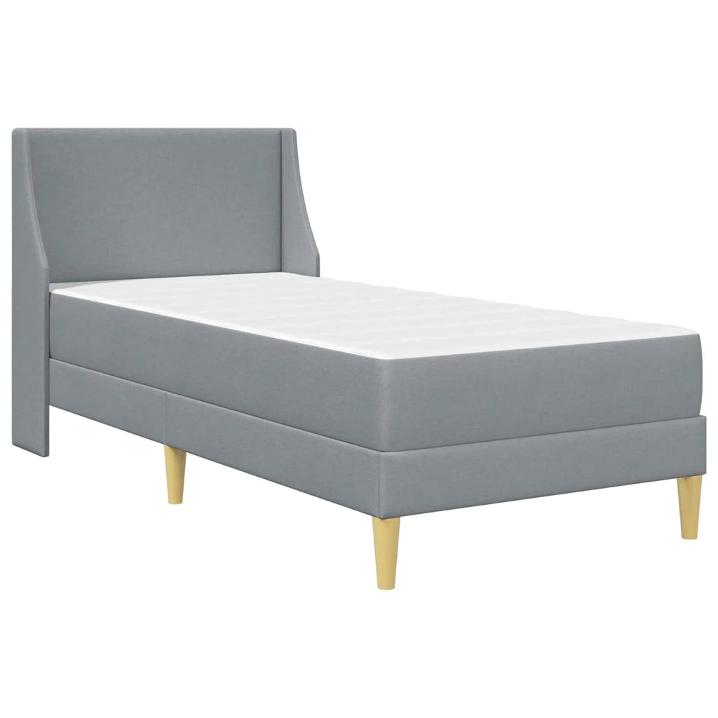 Struttura letto con materasso Grigio chiaro 90 x 190 cm Tessuto 3415232