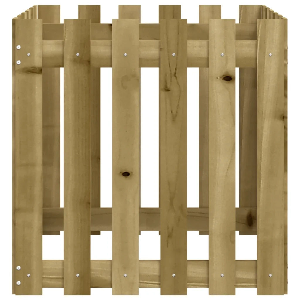Fioriera Giardino a Recinzione 60x60x60 cm in Pino Impregnato 832461