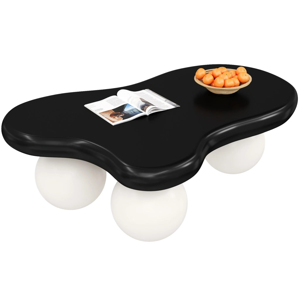 Tavolino da caff¨¨ stile nuvola con illuminazione LED - Zephmum- 16 colori, design gambe rotonde
