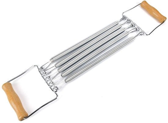 Espansore di Petto da Soglia - Rimosibile - Maniglia in Legno - Esercizio di Casa - Attrezzo per Fitness - Lunghezza Totale 60cm - Espansore di Seno