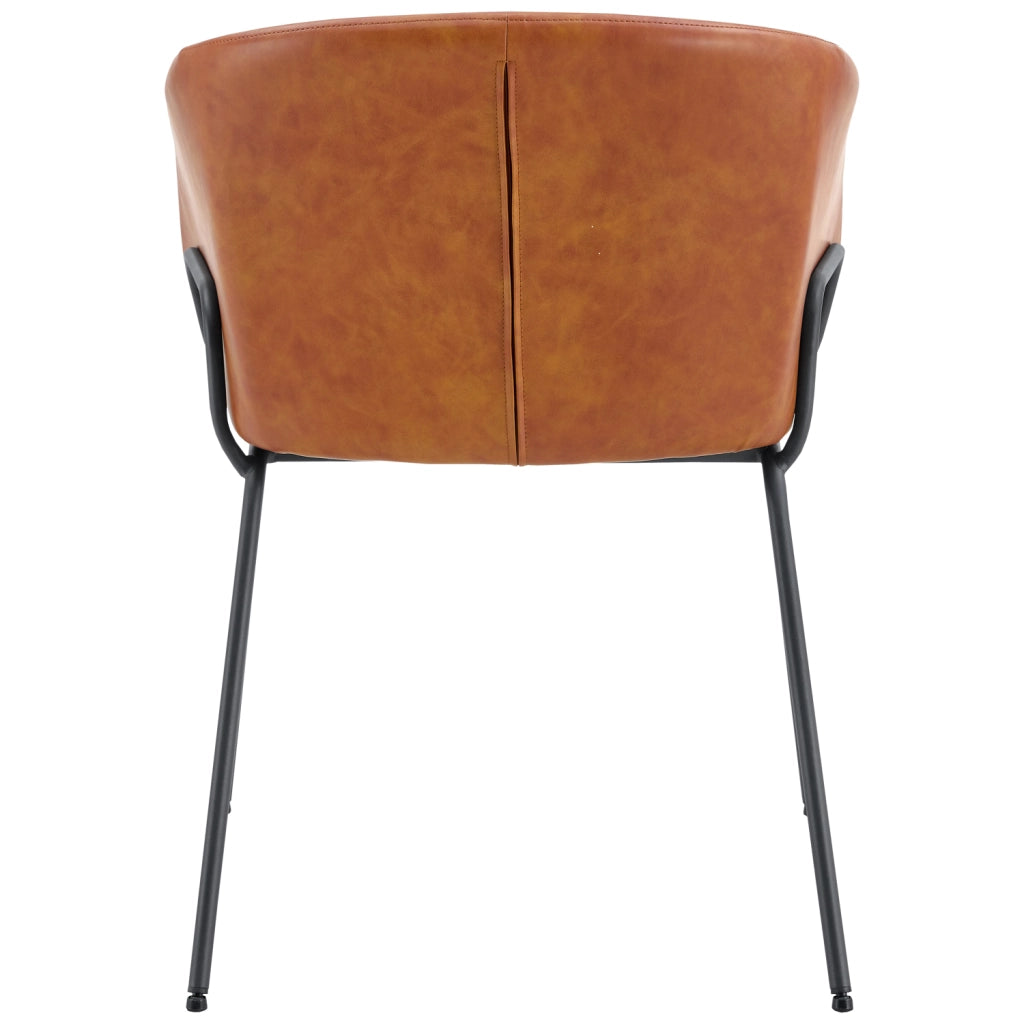 Set di 2 sedie ANDRE imitazione cognac