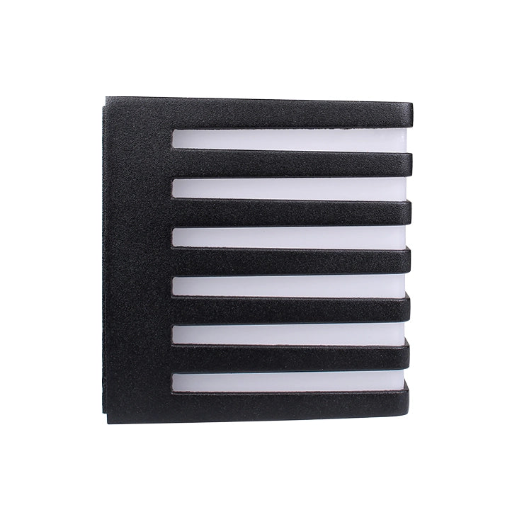 APPLIQUE LED CUBO IN ALLUMINIO NERO E PVC BIANCO LUCE NATURALE 4000K ILLUMINAZIONE MODERNA DA ESTERNO IP54 - DESIGN INNOVATIVO