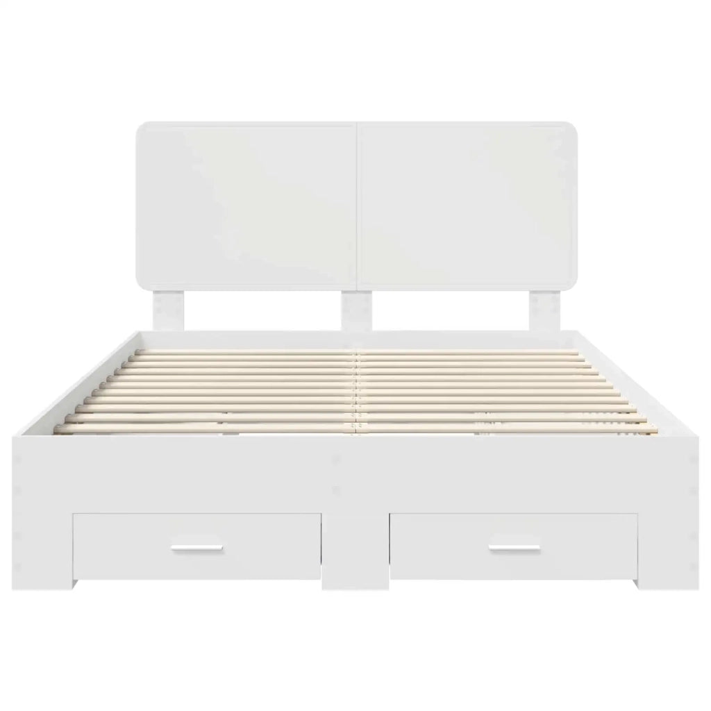 Struttura del letto Bianco 160 x 200 cm Legno multistrato 3412758