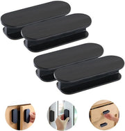 Maniglie autoadesive per mobili - 4 pezzi - Nero - Plastica