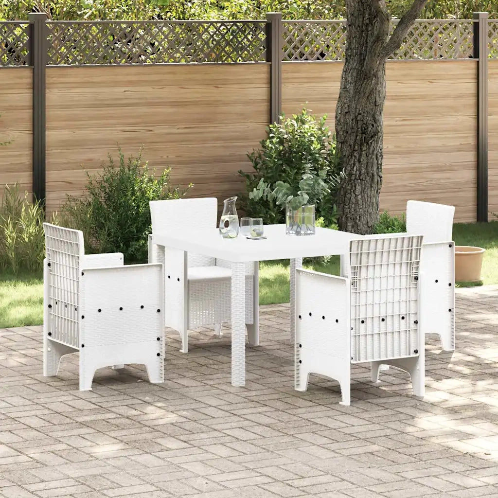 Tavolo da Giardino Bianco 100 x 100 x 73 cm polyrattan 871682
