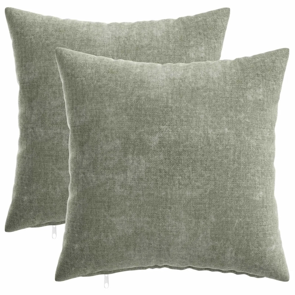 Federa 2 pz HEERLEN Verde 40 x 40 cm Tessuto Chenille 908512