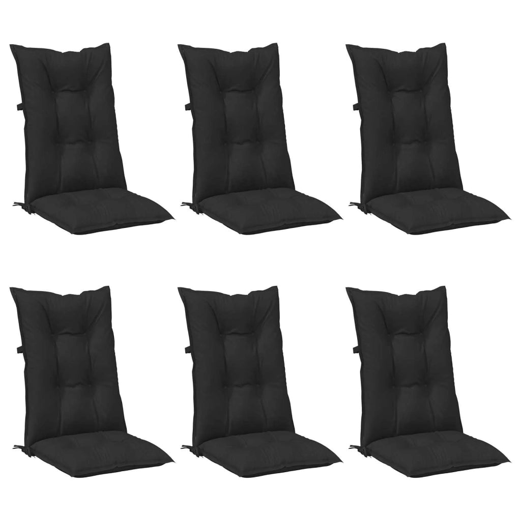 Set di cuscini per sedia alta 6 pcs Melange nero 4002369