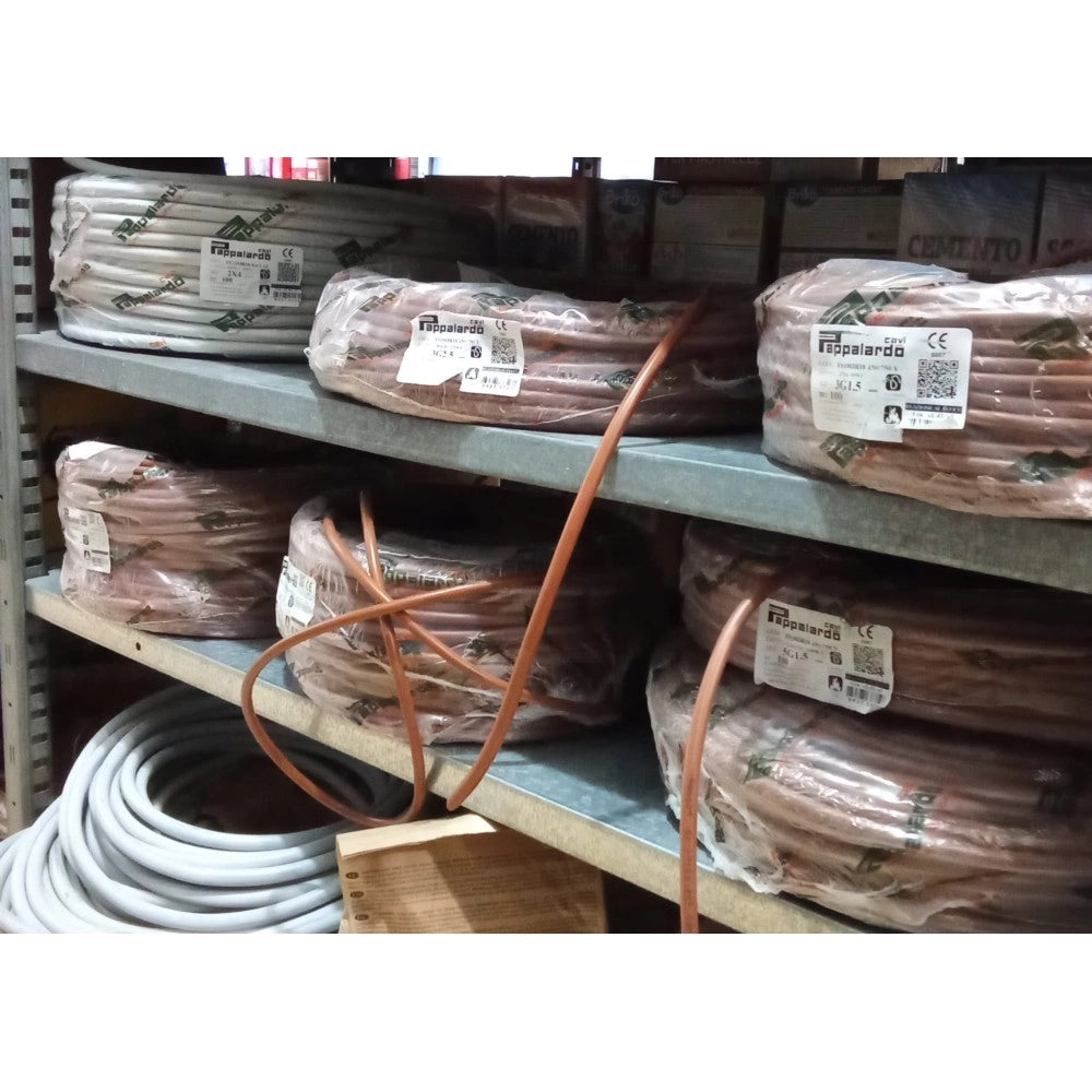 Cavo elettrico marrone multipolare in pvc fs18or18 - 1mt, scegli se  3x1-5mq