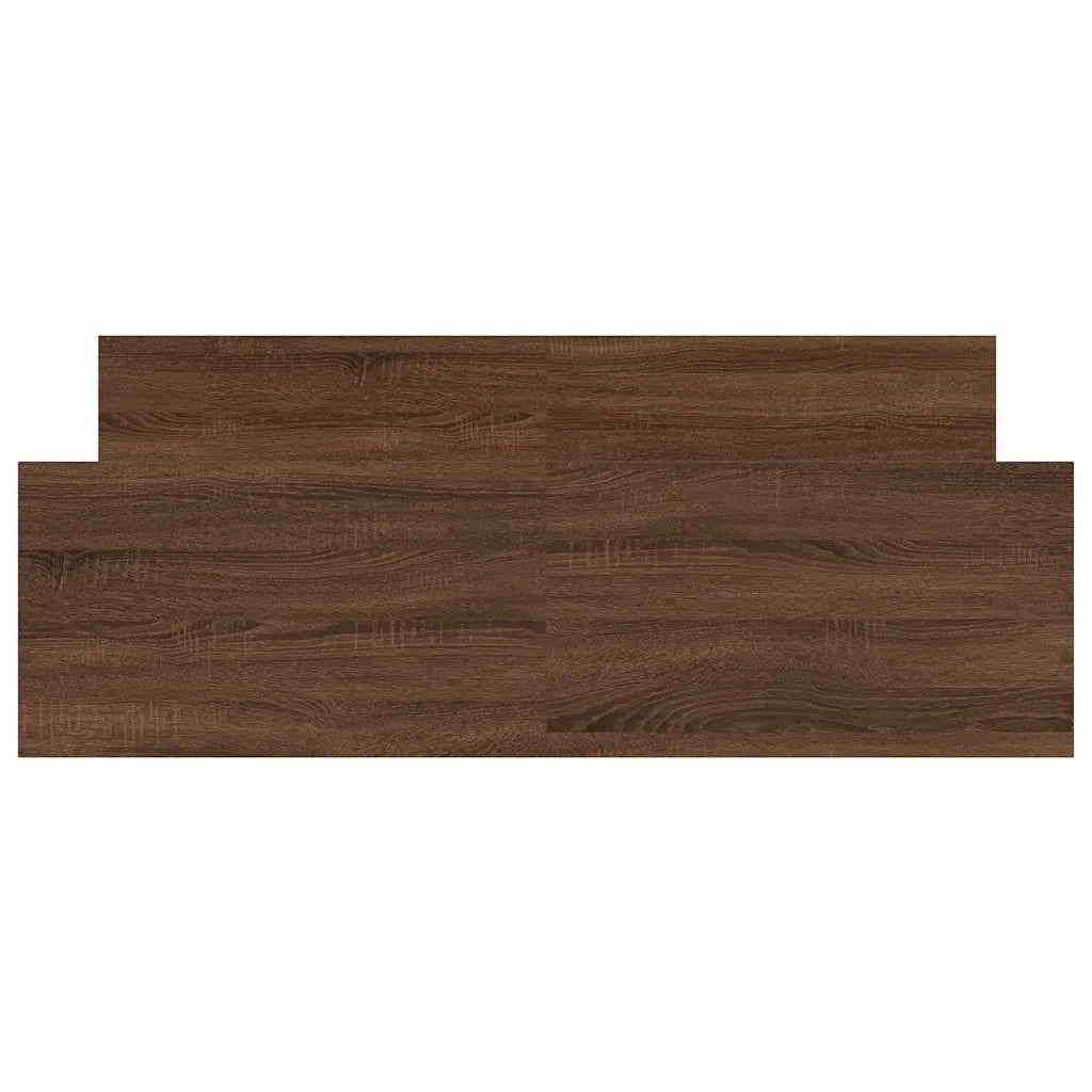 Letto matrimoniale | Letto per adulti | Giroletto con Testiera e Pediera Rovere Marrone 135x190 cm