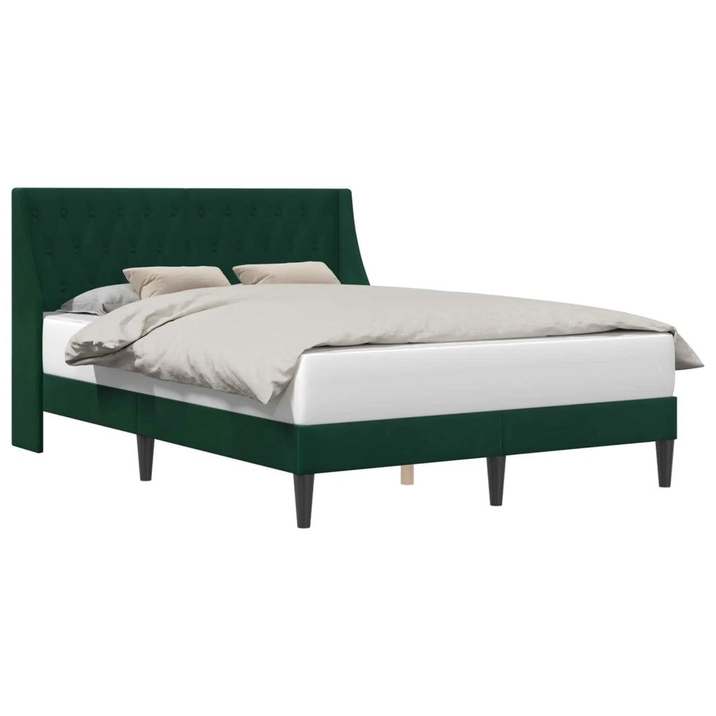 Struttura del letto-Giroletto Verde Scuro 120 x 200 cm Velluto 562021