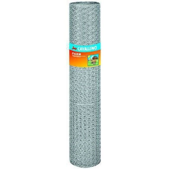 BLINKY 68030 Rete Cavallino Farm Tripla Esagonale 50 metri Diametro Fili 0,70 mm Maglia 25 mm colore Zincato