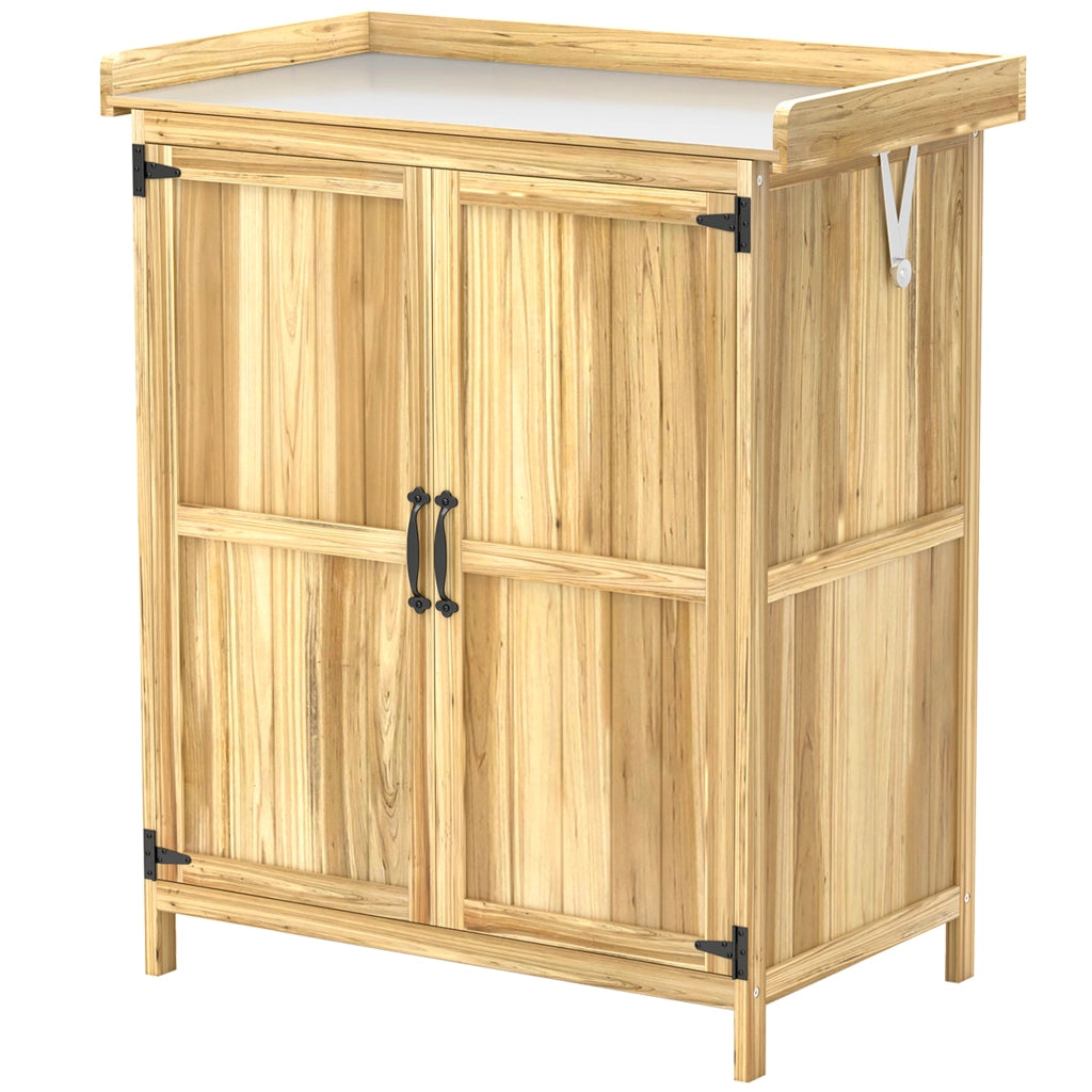 Armadietto da Esterno in Legno ¨C Xylo ¨C 2 Ante con Mensola per Giardino e Patio