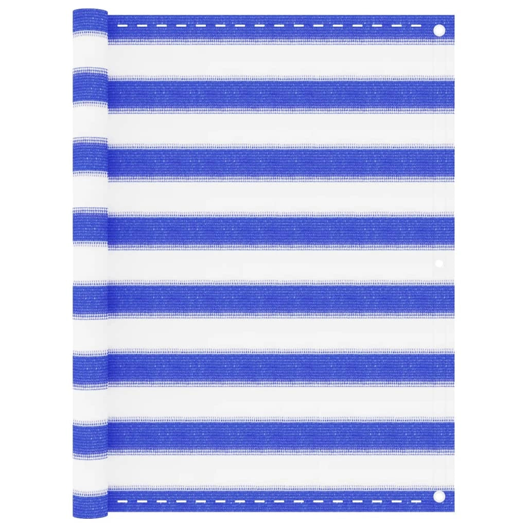 Schermo per balcone schermo per la privacy 90 x 400 cm HDPE blu e bianco 02_0010126