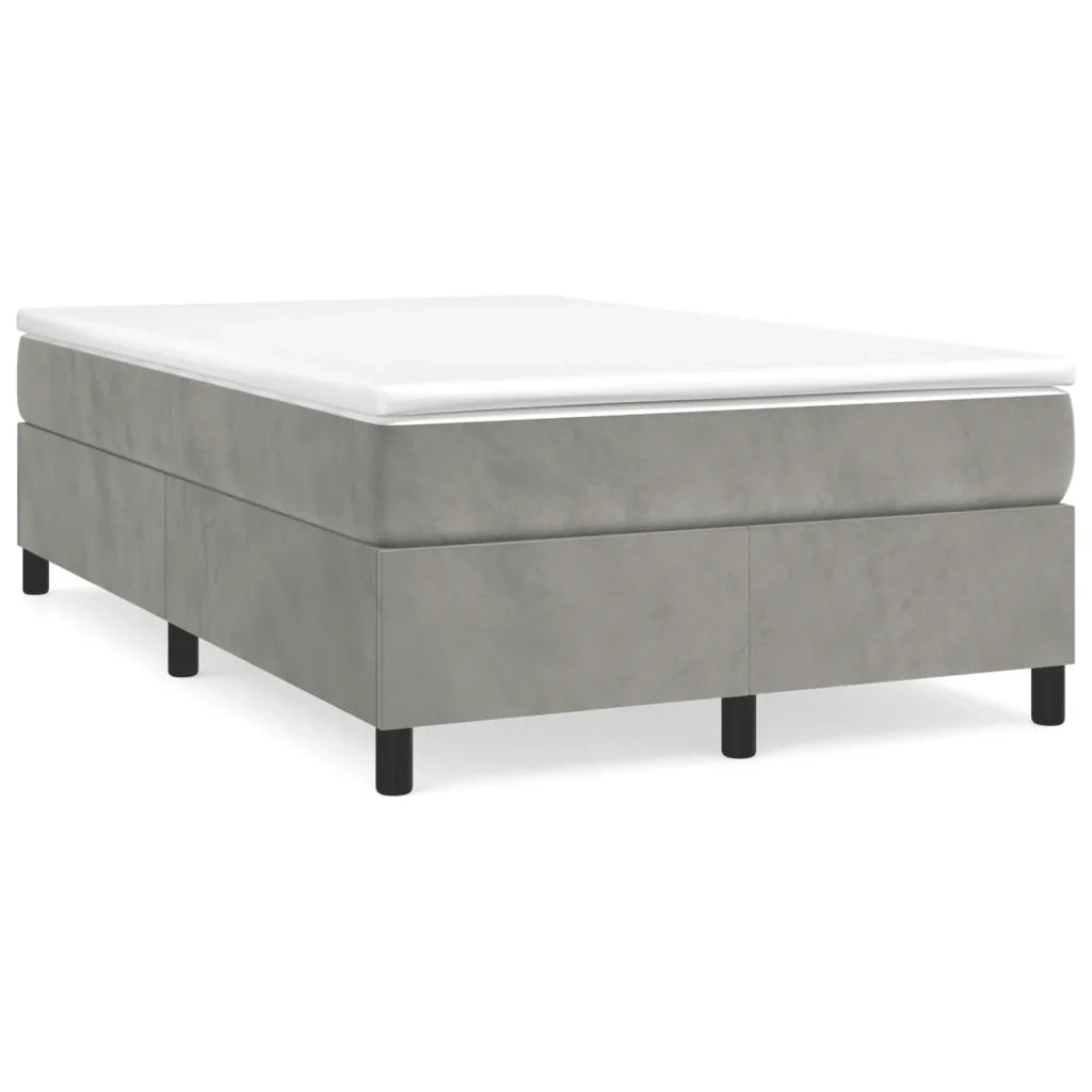 Letto matrimoniale | Letto per adulti | Struttura Letto a Rete a Molle Grigio Chiaro 120x200 cm Velluto