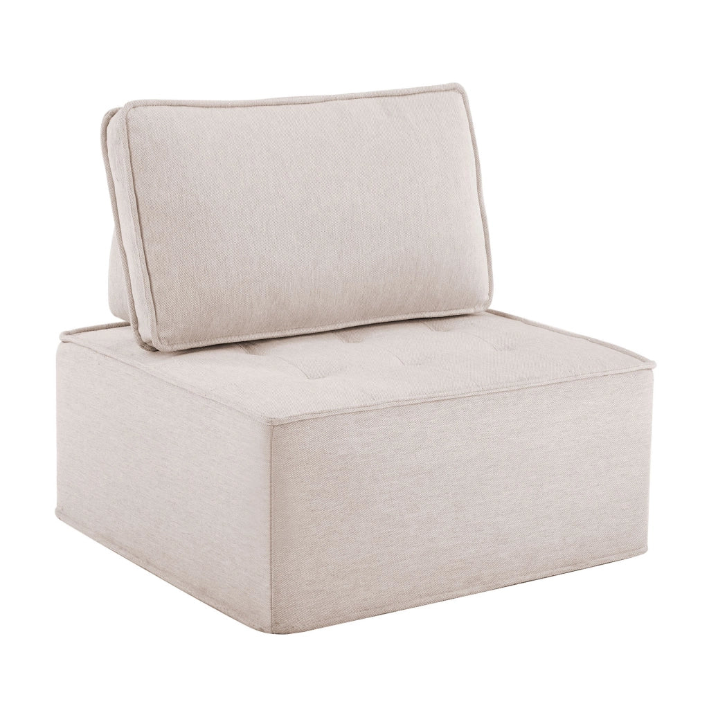 Divano modulare 80.0x36.0x32.0 cm componibile e compatto in compensato beige