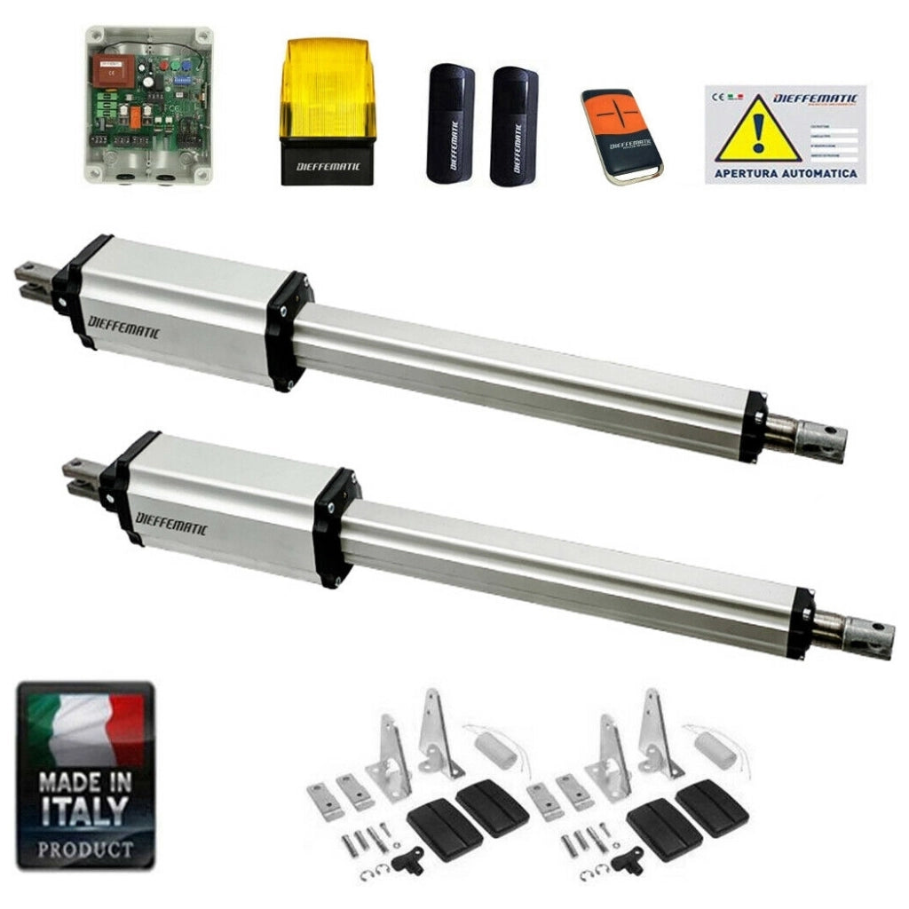 KIT AUTOMAZIONE PM1 CORSA 300 DIEFFEMATIC 230V IRREVERSIBILE BLOCCATO CANCELLO