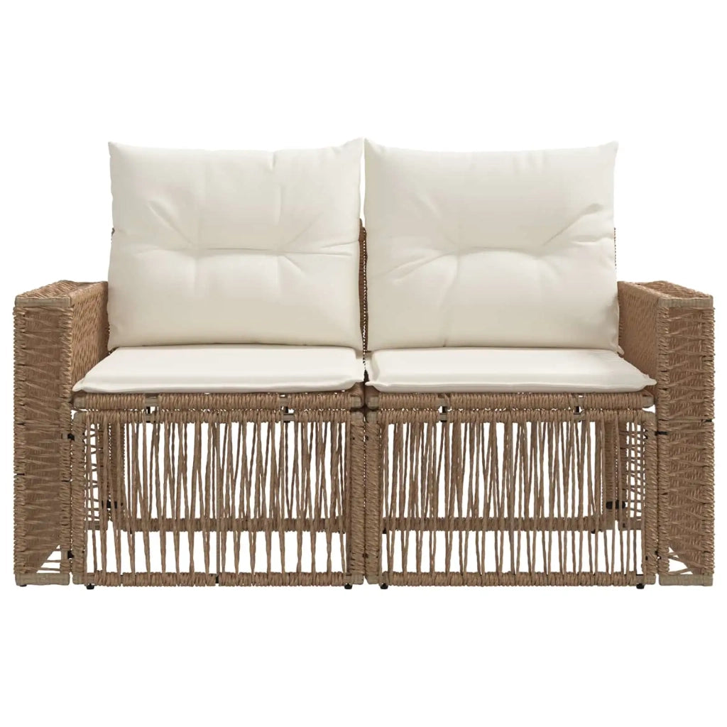 Divano da giardino 2-Numero di posti Beige polyrattan 42026700