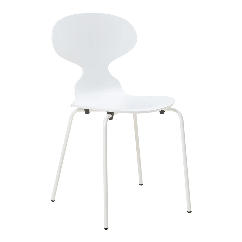Set di 4 sedie da pranzo dal design moderno e robusto bianche 03_0009833