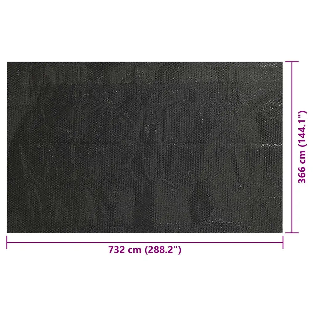 Copertura per Piscina Nera 732x366 cm in PE 92166