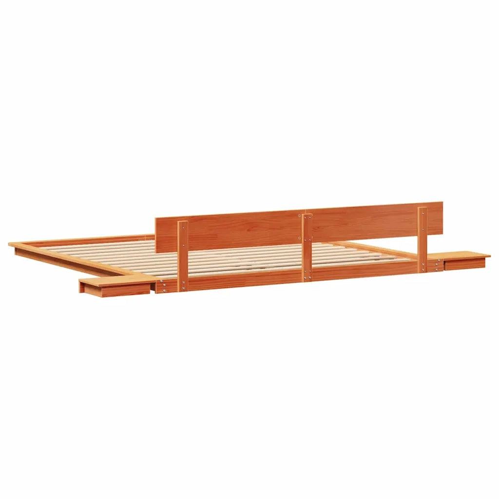 Struttura del letto Marrone 200 x 200 cm legno 872388
