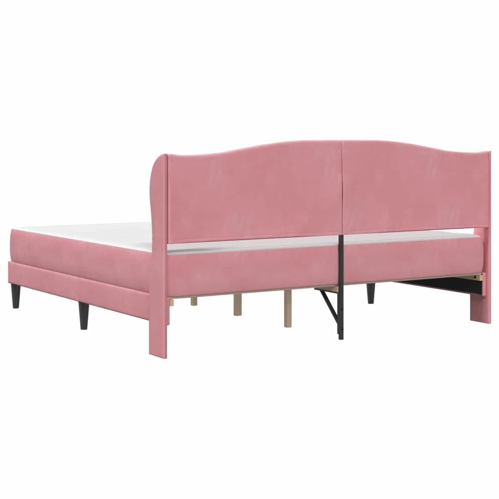 Struttura del letto con testiera Rosa 180 x 200 cm Velluto 3415223