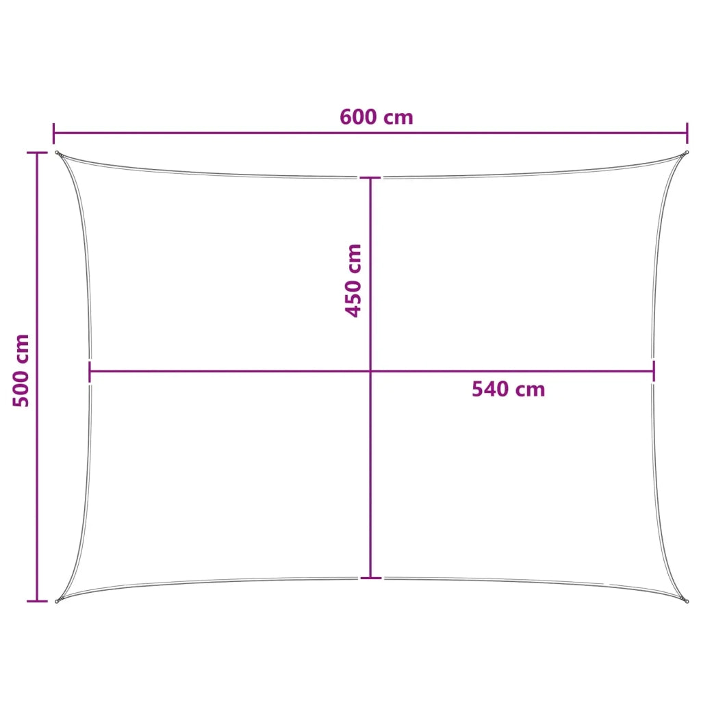Vela Parasole | Telo Ombra | Vela da ombra Blu e Bianco 5 x 6 m HDPE