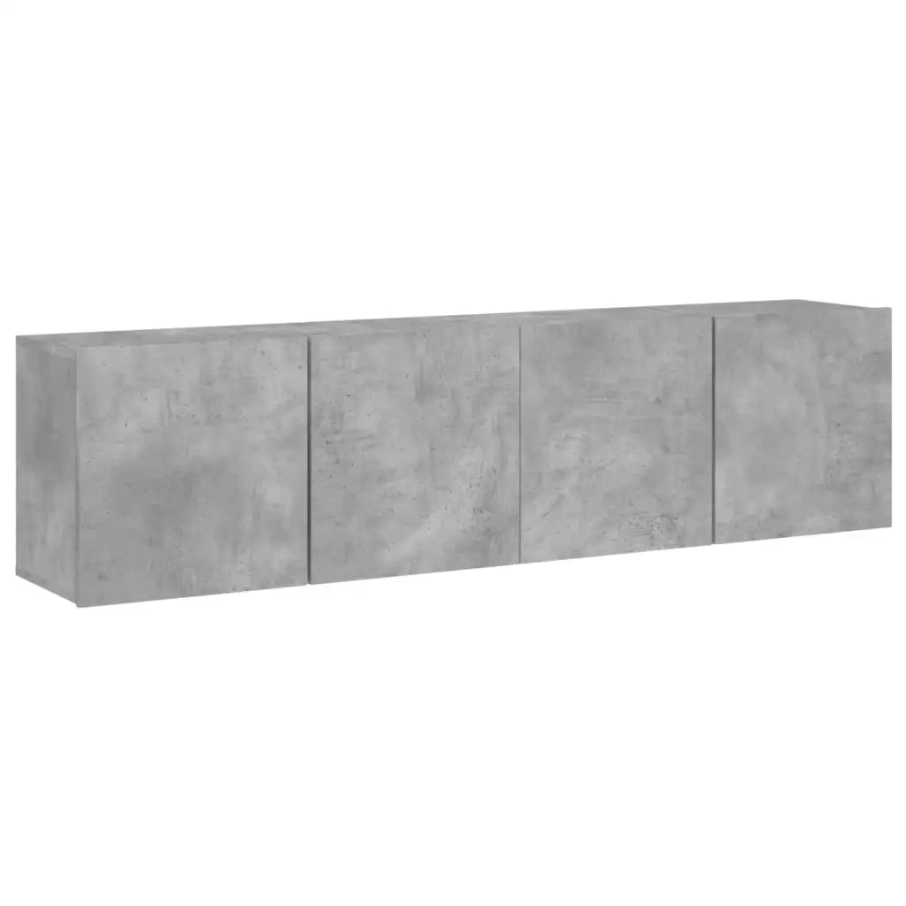 Mobili TV a Parete 2pz | Armadietto TV | Mobile Porta TV Grigio Cemento 80x30x41 cm