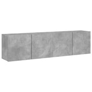 Mobili TV a Parete 2pz | Armadietto TV | Mobile Porta TV Grigio Cemento 80x30x41 cm