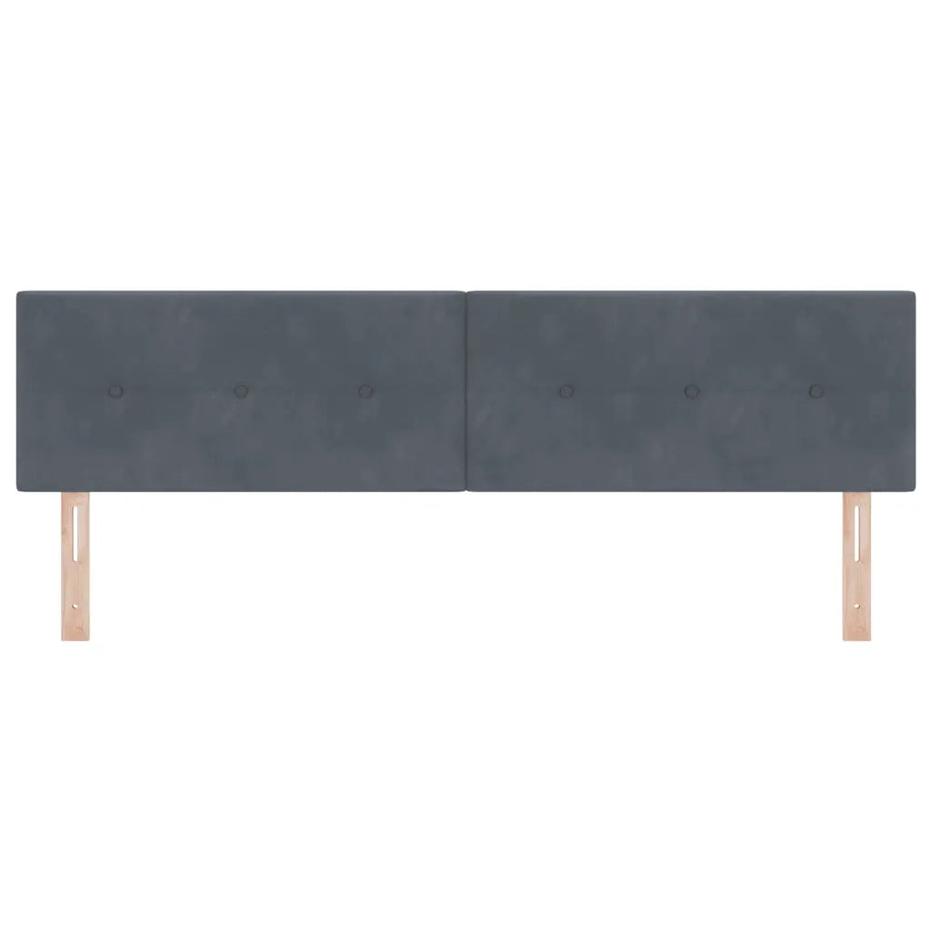 Testiera | Testata LED con strisce LED Grigio 180 cm Velluto