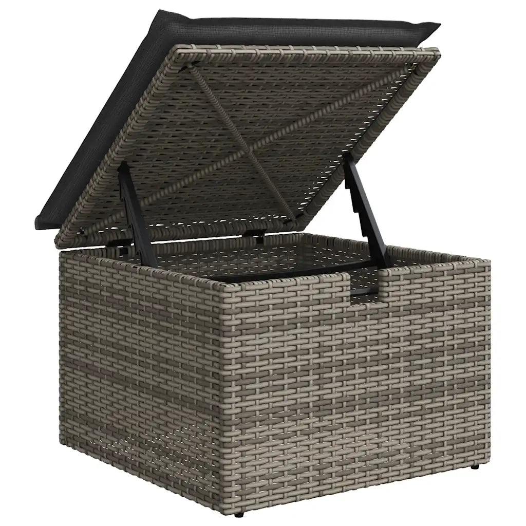 Set Divano da Giardino 6 pz con Cuscini Grigio in Polyrattan 3325868