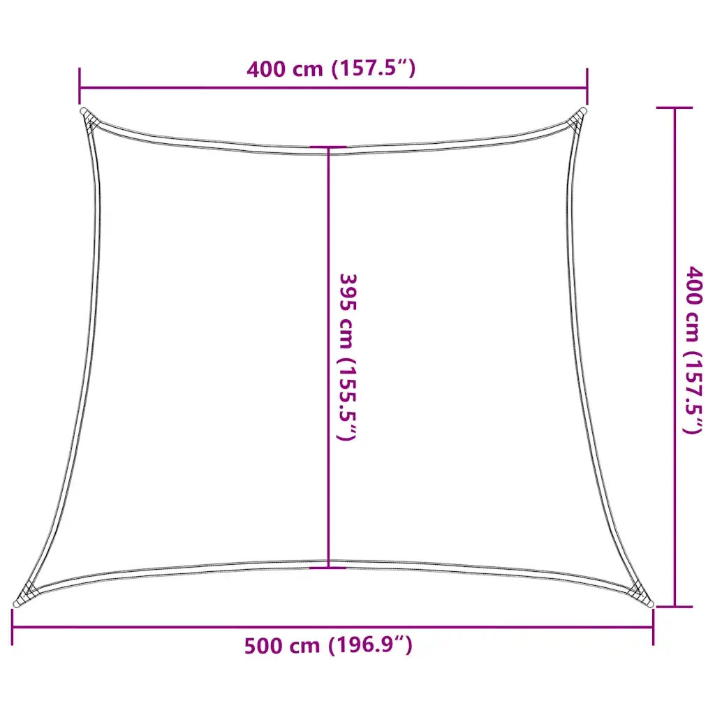 Vela Parasole 160 g/m² Trapezio Nero 4/5x4 m in HDPE 311766