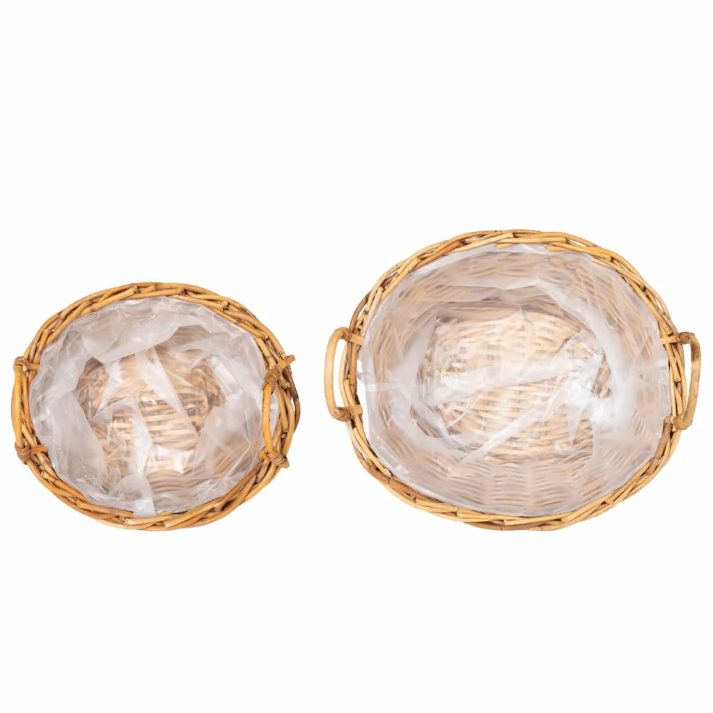 Cesto per Piante con archiviazione 2 pz Marrone Rattan Lacak CFW7609712