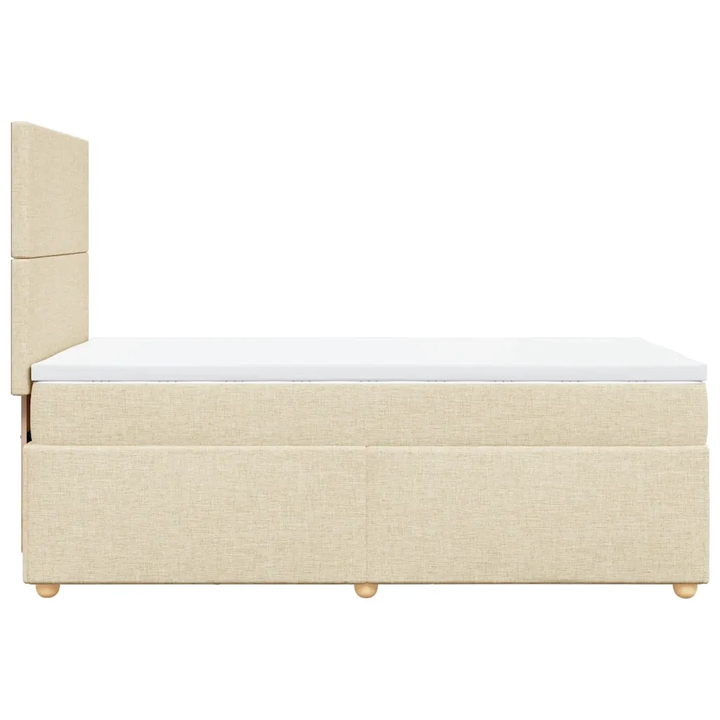 Giroletto a Molle con Materasso Crema 90x200 cm inTessuto 3291161
