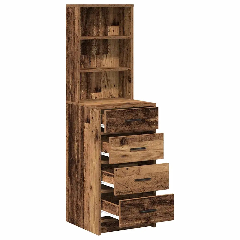 Credenza | Madia | Buffet da pranzo | Armadio da pranzo Legno vecchio 40 x 41 x 135 cm Legno multistrato