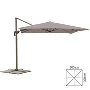 Ombrellone DELUXE QUADRATO TORTORA