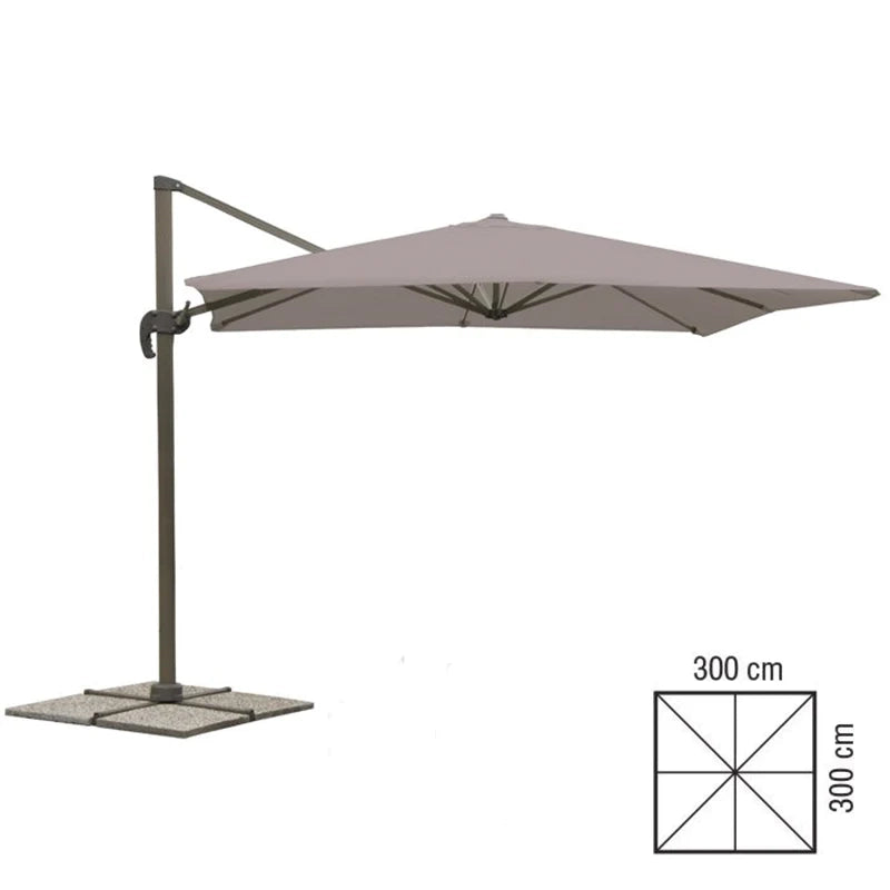 Ombrellone DELUXE QUADRATO TORTORA