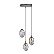Lampadario Emibig Astral 3 3xE14 nero cromo grafite