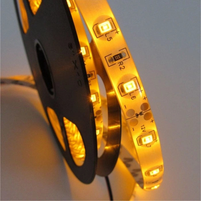Striscia LED 5m 4,8W/m 12V gialla IP63 dimmerabile Ecolight