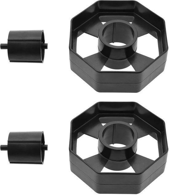 Dispensatore di nastro - 2x Dispensatore - 2x Core interno - Plastica - Nero - Adatto per 36 mm Larghezza di nastro - Taglierapasta