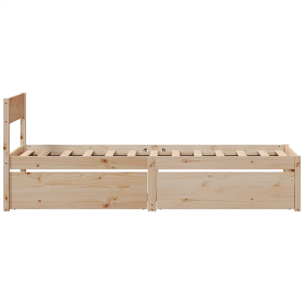 Letto senza Materasso 90x200 cm in Legno Massello di Pino 846792