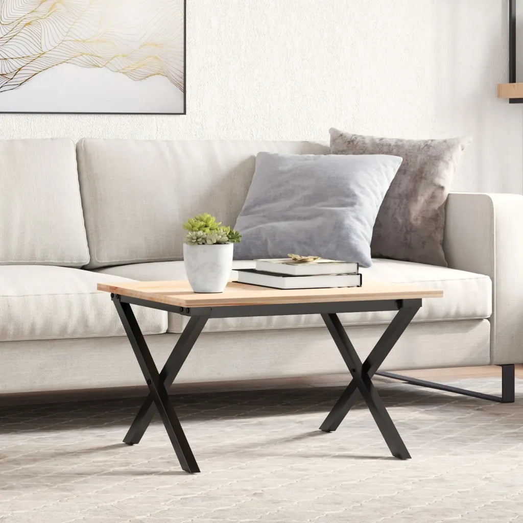 Telaio Gambe a X per Tavolino da Salotto 60x40x38 cm in Acciaio 357896