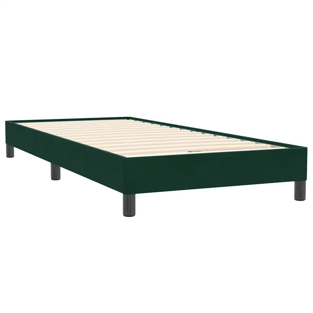 Giroletto a Molle con Materasso Verde Scuro 80x220 cm Velluto 3318474